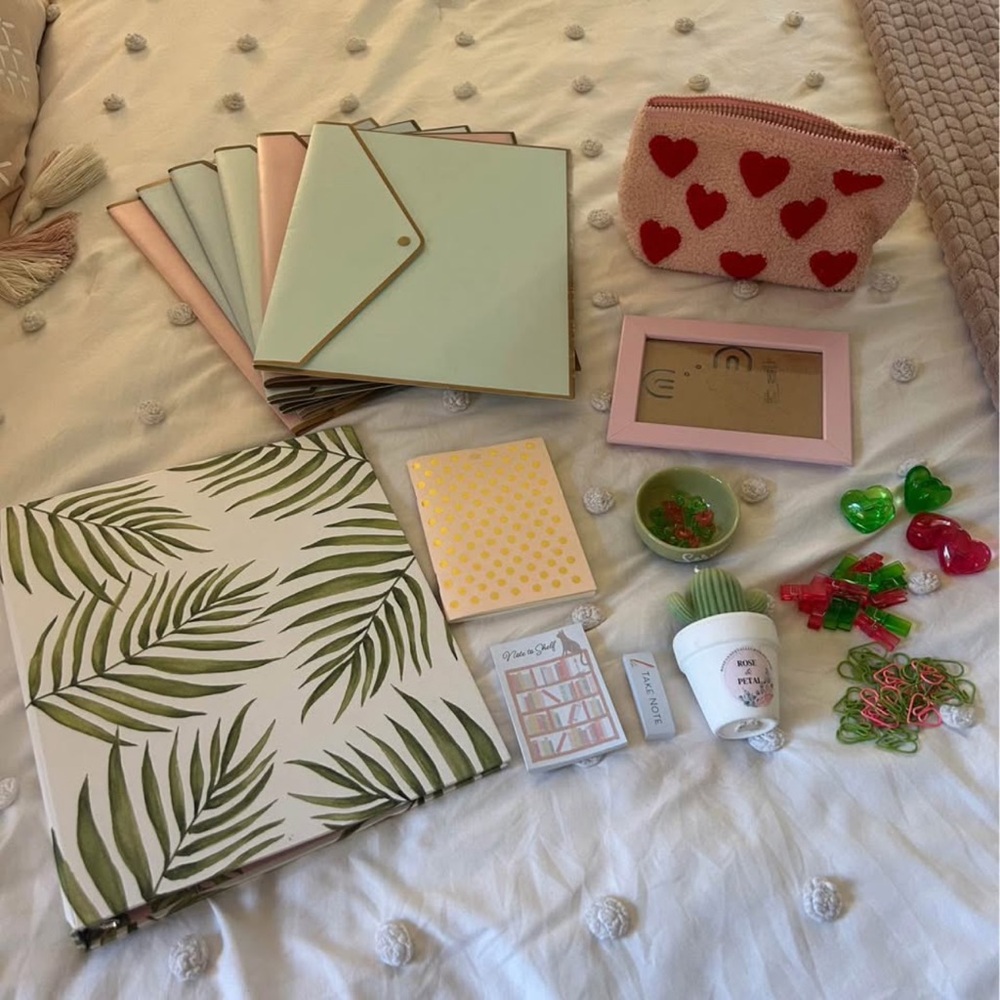 Pastel Pink Stationery and Accessories Set